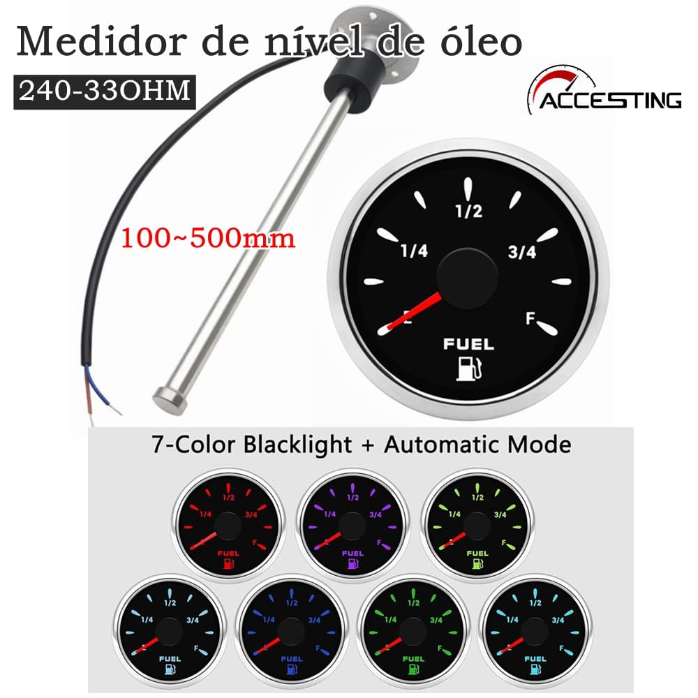 Medidor de nível de combustível marítimo de 240-33 ohm e sensor de 100 mm-500 mm para veículos e navios