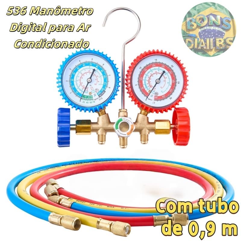 Manifold  (R22 - R134A - R404A) Mangueira 0,90m VLCT-536