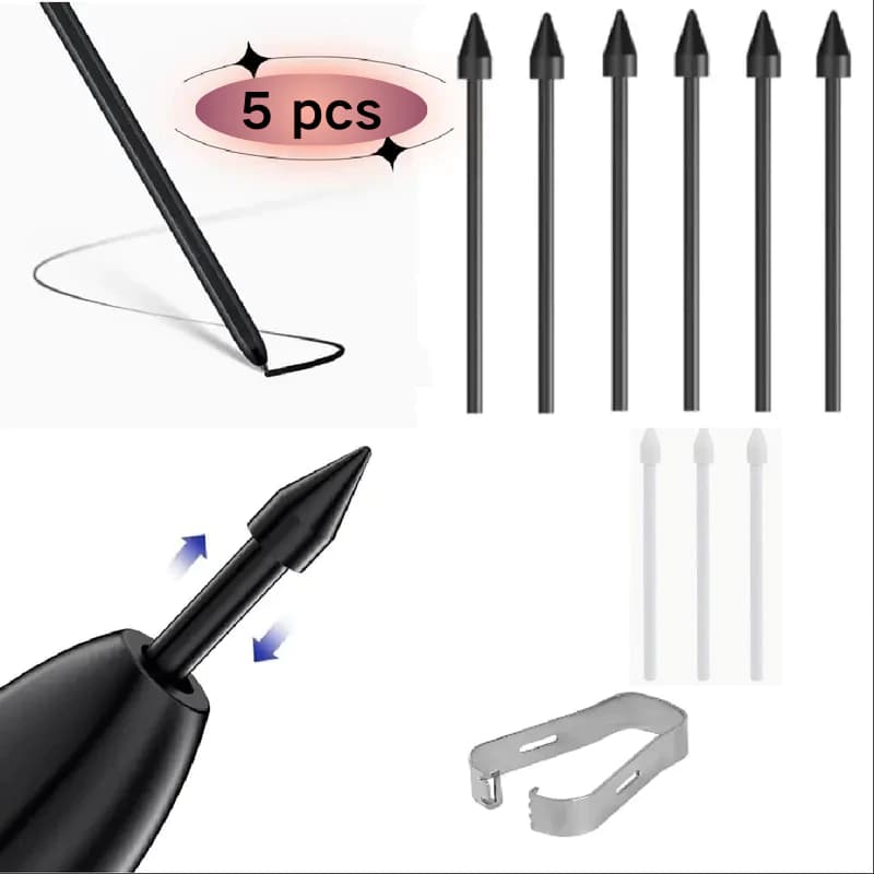 Pontas de Reposição Resistentes para S Pen - Compatíveis com Tablet Samsung S6 Lite, S7, S8, S9, Note10 e Note 20