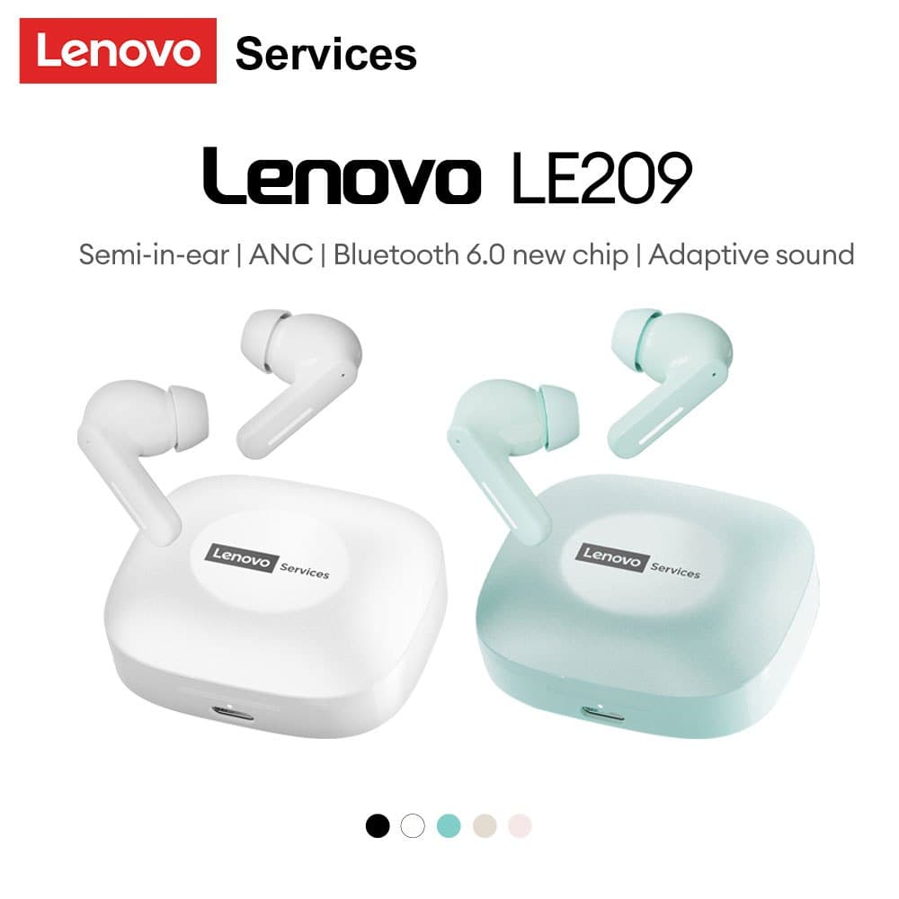 Lenovo LE209 Fones De Ouvido Bluetooth Intra-Auriculares De Baixa Latência À Prova D'água Qualidade De Som HIFI