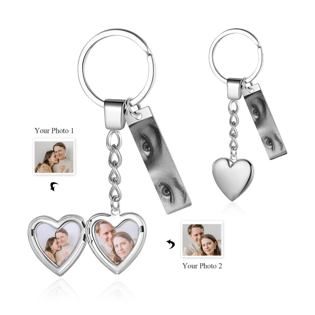 Chaveiro Fotográfico Personalizado Para Casal De Aço Inoxidável Homem Mulher Presente Marido/Aniversário Namorado