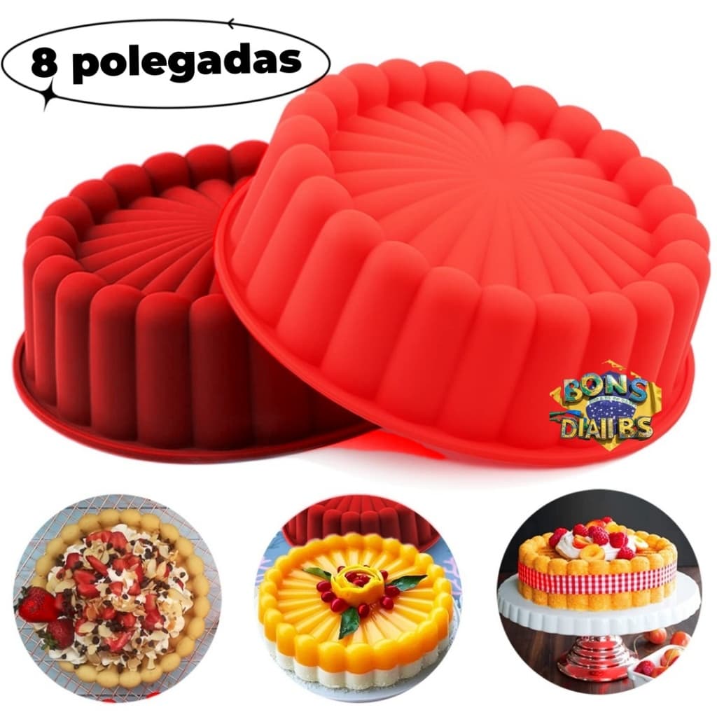 Formas de Silicone para Air Fryer Forno Freezer Microondas Assadeira ideal Bolo Pães e Doces