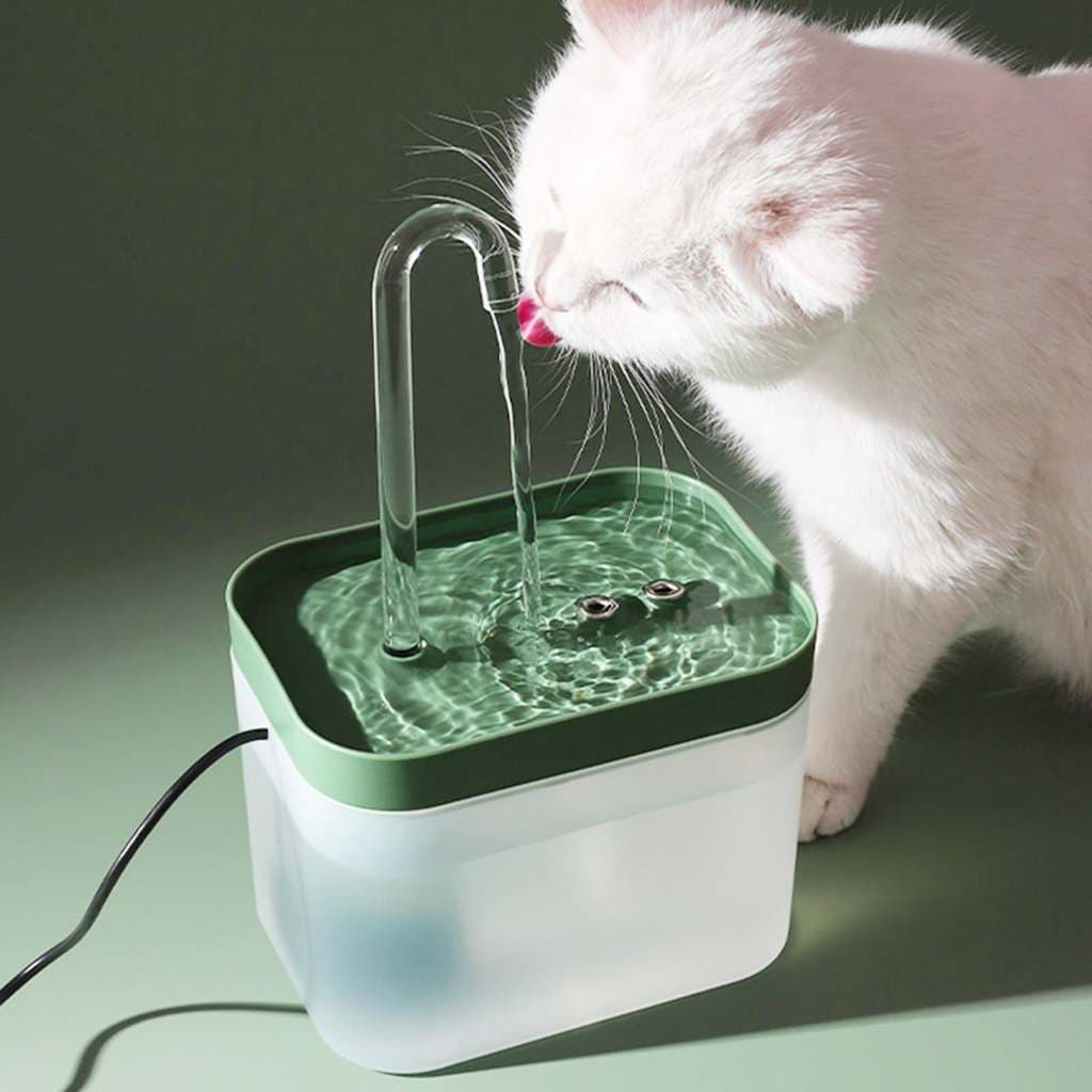 MIW Bebedouro Fonte de Água Silencioso com Filtro para Gato e Cachorro 1,5L