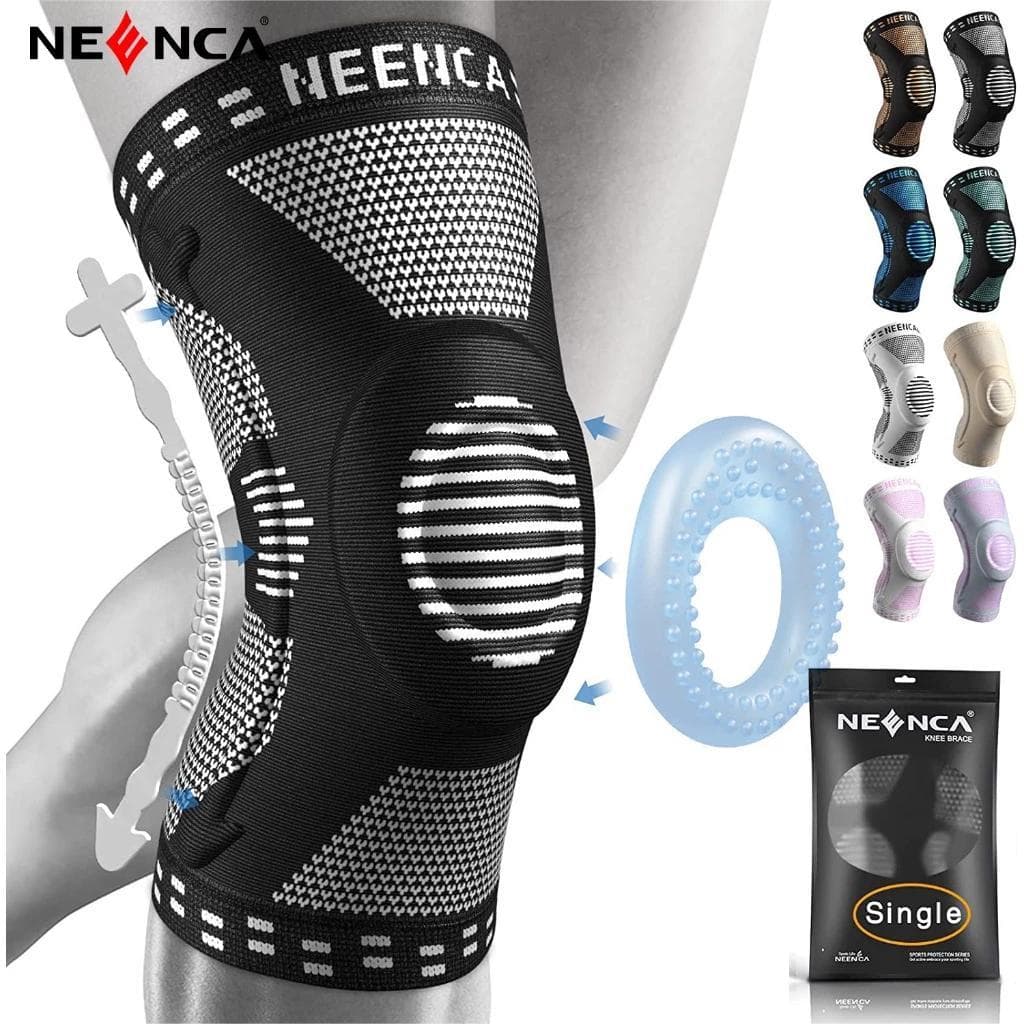 NEENCA Joelheira Suporte para Corrida Musculação e Futebol Alívio Dor Menisco Artrite Joelho Suporte Esportivo
