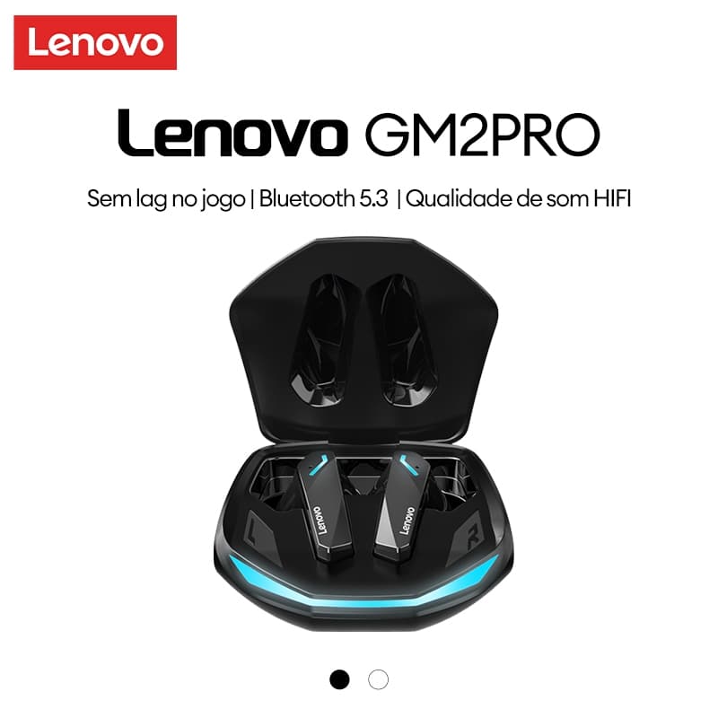 Lenovo GM2 PRO Fone De Ouvido Sem Fio Para Jogos De Baixa Latência Bluetooth 5.3