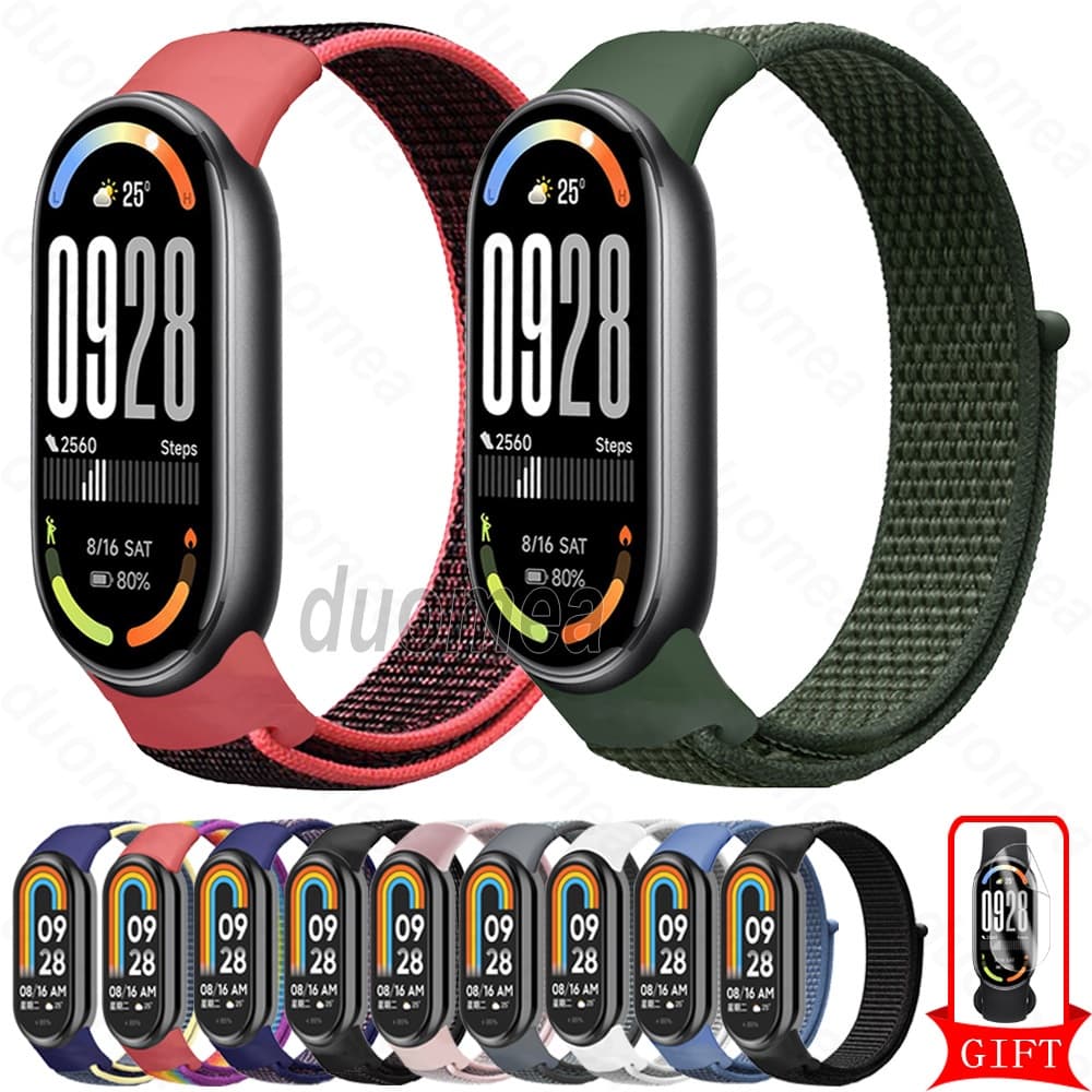 Pulseira De Nylon Macia , Acessórios De Laço Para Xiaomi Smart Band 10 9 8 / Mi Band 10 Ceramic Edition