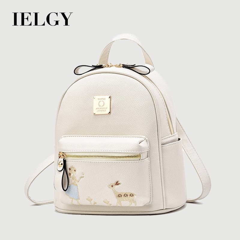 IELGY Mochila Feminina Simples Textura Bordado casual Ao Ar Livre De Grande Capacidade