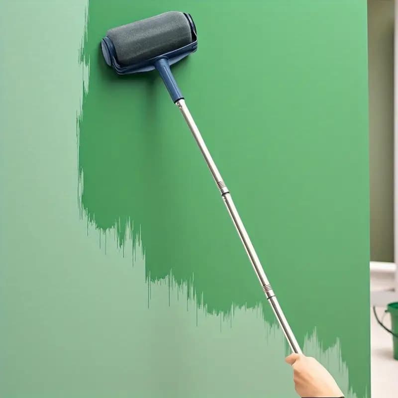 Kit de Pincel Rolo de Pintura Easy Glide de 6 Polegadas para Pintura de Paredes + 72 cm Cabo