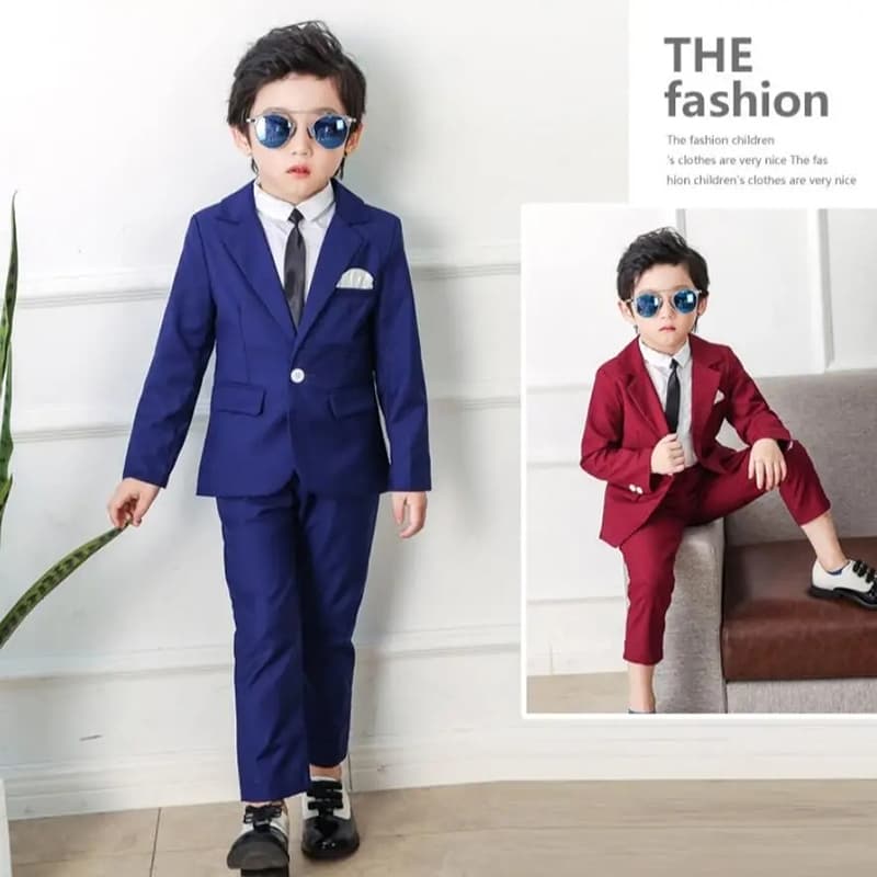 Meninos Ternos Para Casamentos Blazer Calças Crianças Roupas Formais Vestidos Conjuntos De Festa Clássico Tanger Menino