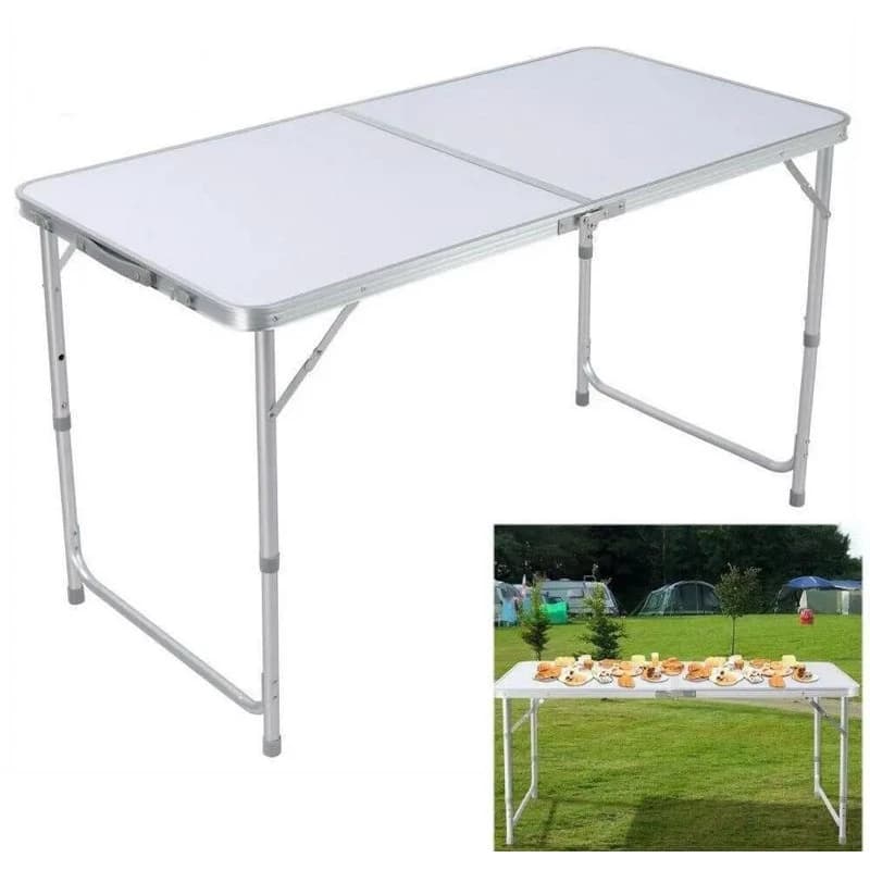 HAOSIN Mesa Dobrável Portátil Vira Maleta Camping Praia 120x60cm