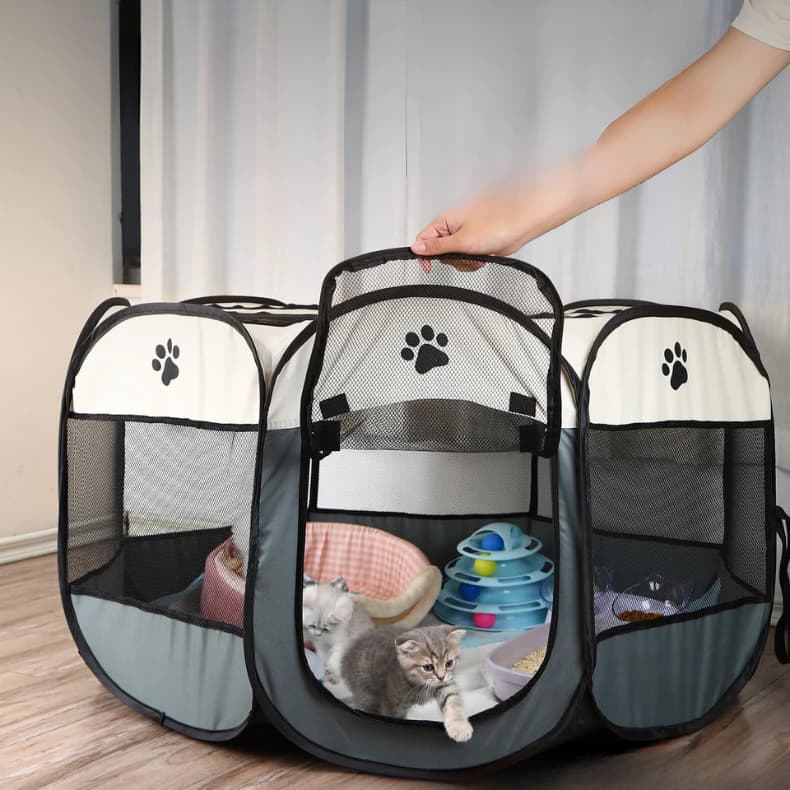 MIW Casa De Gaiola Para Animais De Estimação Cães E Gatos , Grande , Dobrável , Portátil , Durável , Cerca , Universal