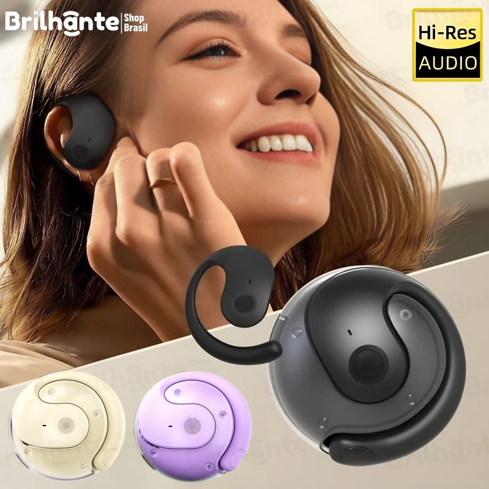 Fone de ouvido Sem fio Bluetooth Suporte Orelha Pendurada Anti-queda TWS Ergonômico