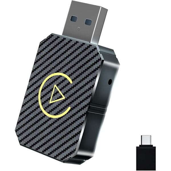 Adaptador CarPlay 2 Em 1 Android Auto Wireless 2025 USB Plug and Play iOS/De Alta Velocidade