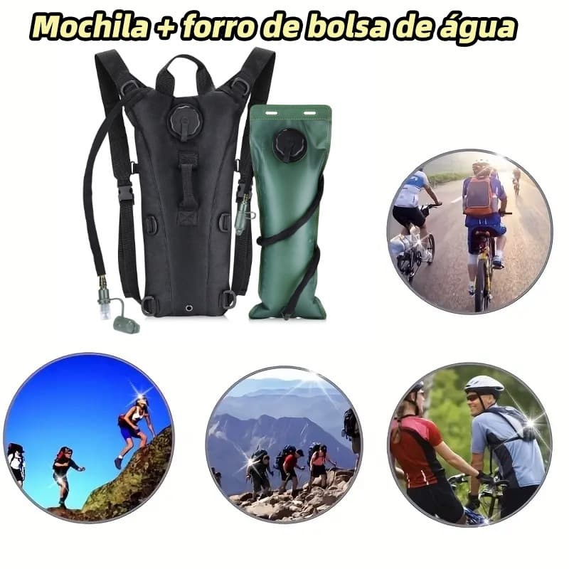 Mochila de Hidratação 3L Ultra Leve para Ciclismo, Trilha e Corrida com Bolsa de Água Recarregável