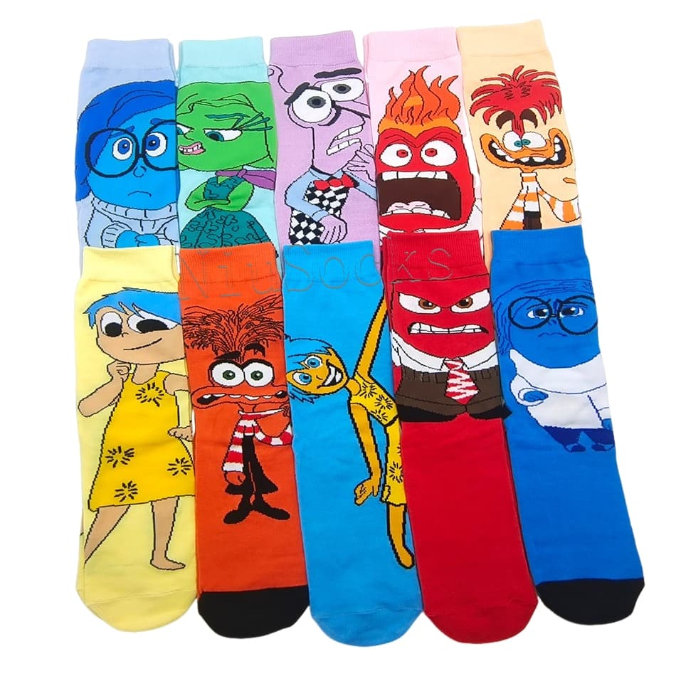 Tendência Da Moda Meias Masculinas Desenhos Animados Elementos De Humor De Panturrilha Presentes De Festa