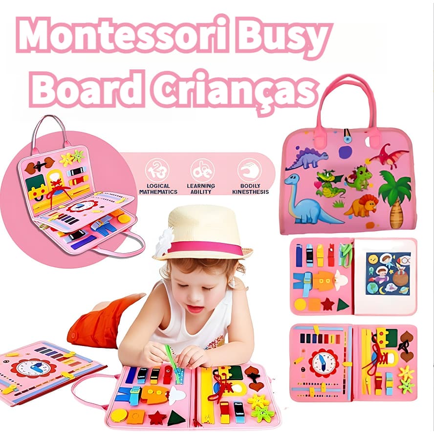 Montessori Busy Board Para Crianças-Aprendizagem Pré-Escolar Educacional Para De 1 A 6 Brinquedo Sensorial para Crianças