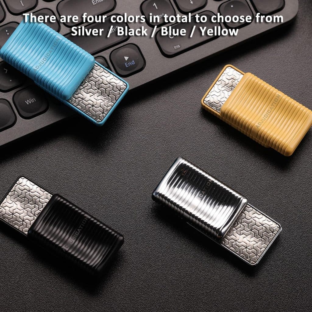 1 Peça Edc Fidget Slider Spinner Metal Sabão Anti Estresse Brinquedos Sensoriais Tdah Foco Brinquedo De Mesa Com Corredi