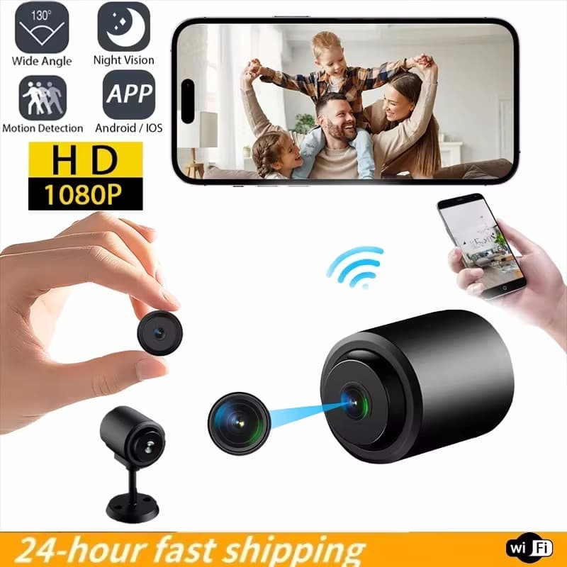Novo 1080P HD 8k Mini Câmera Sem Fio Wifi Interior Casa Visão Noturna Monitoramento Móvel App Monitor De Rede Remota Pre