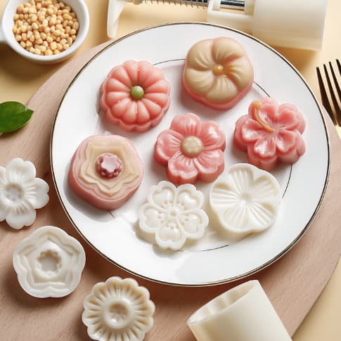 Molde de Biscoito em Forma de Flor 3D - Conjunto de 6 Peças para Decoração de Sobremesas, Crie Doces Delicados
