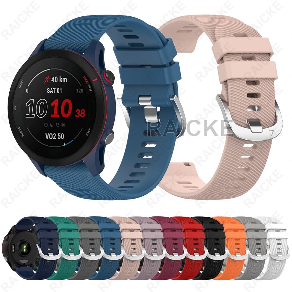 Pulseira De Substituição De Silicone De 18Mm Para Garmin Forerunner 265S Music/255S/Venu 3S 2s/Vivomove 3S/Vivoactive 4S