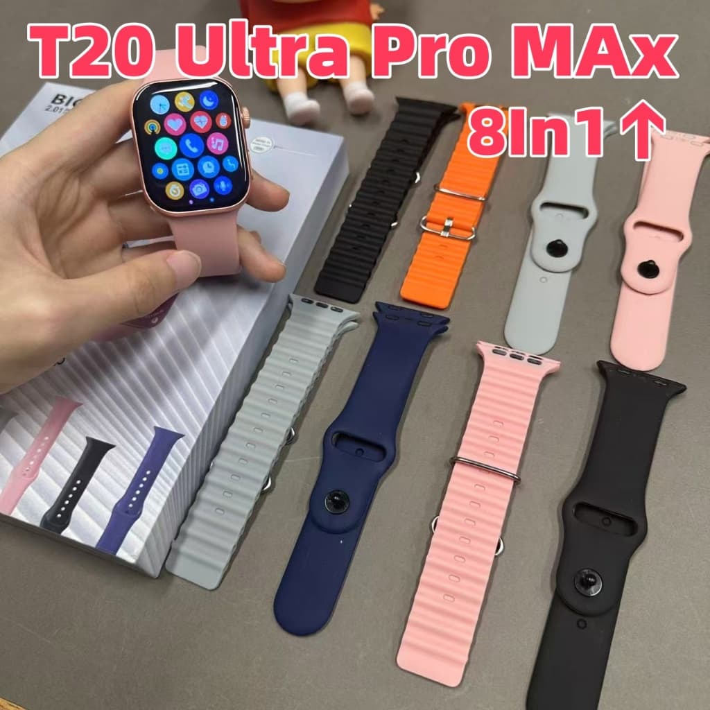 【S10-8Pulseiras】Mais Cinco Tiras Do Que T20 Ultra2 modo Esportivo De Conexão Bluetooth + Configurações Em Vários Idiomas
