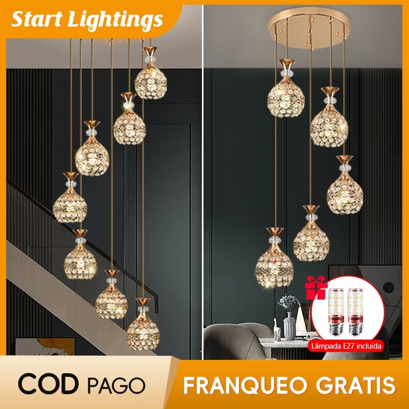 Moderno E Minimalista Sala De Estar Luz Jantar Alta Teto Criativo E27 Substituível Lâmpada Pingente