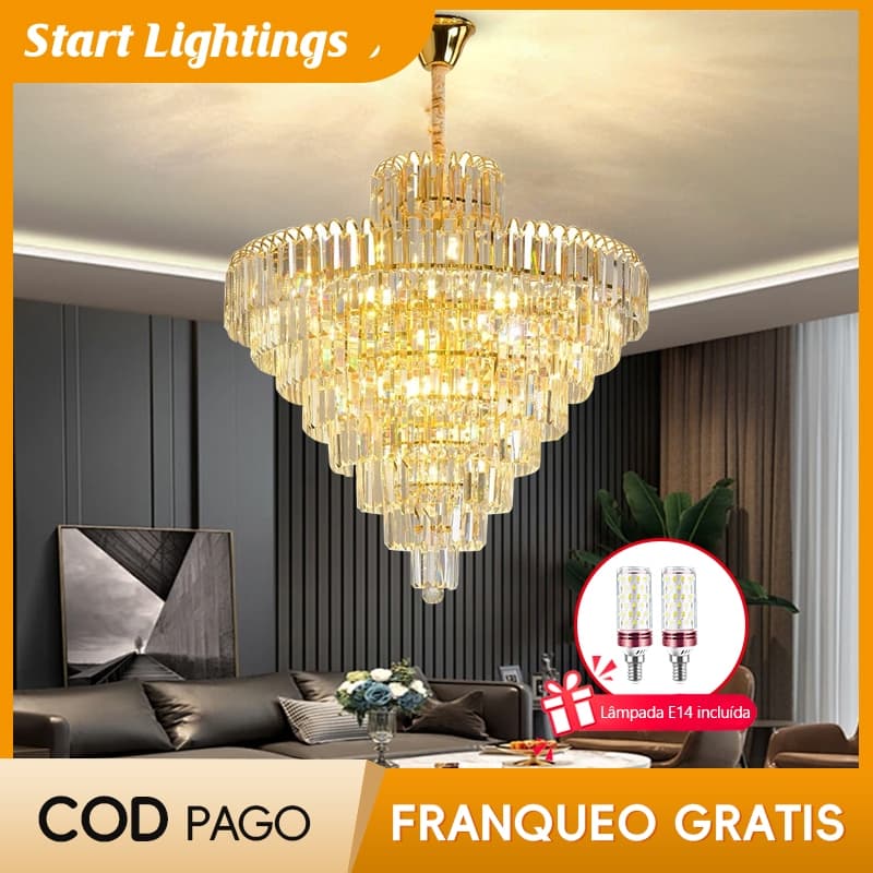 Estilo Nórdico Sala De Estar Lustre Cristal Casa Jantar Lâmpada Moderna E Minimalista Quarto