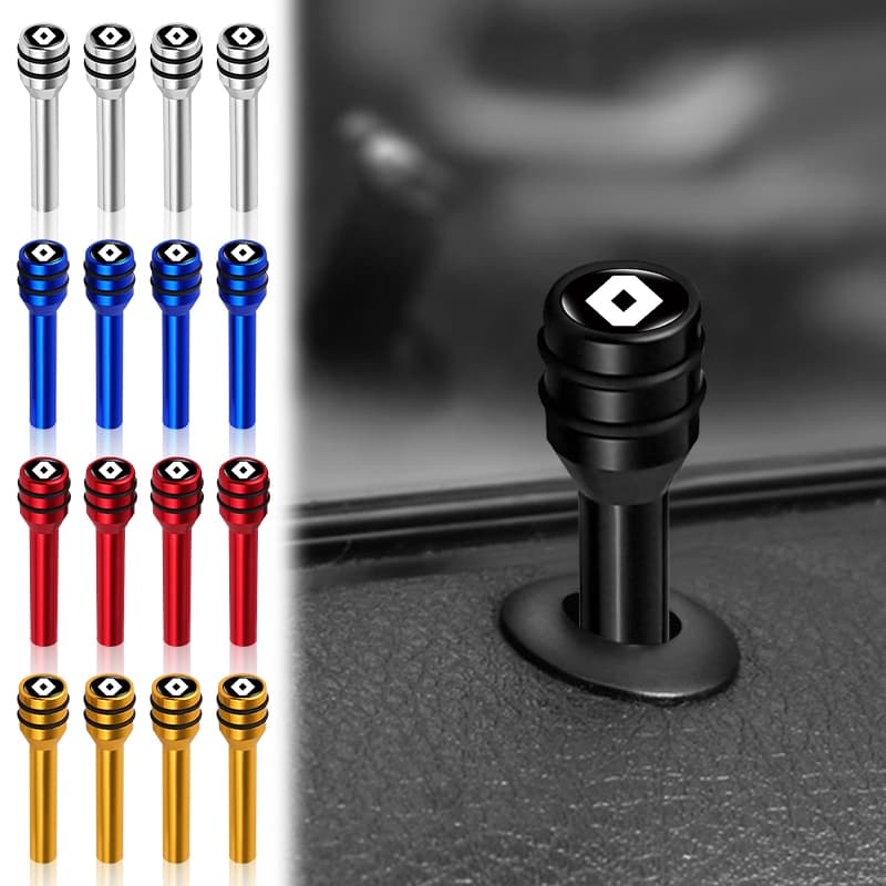 1/4 Pçs Pinos De Fechadura Da Porta Interior Do Carro De Alumínio Universal Para Renault Megane 2 3 Espanador Logan Clio
