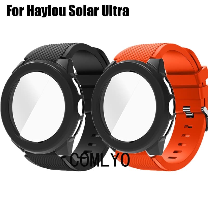 Para Haylou Solar Ultra LS23 Caso Cinta Smartwatch Relógio Inteligente Capa Protetora Casos Feminino Masculino Banda