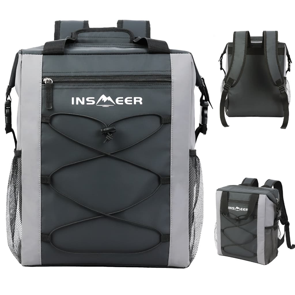 INSMEER Mochila Térmica Reforçada 21L/40 Latas Bolsa Térmica Grande Alça grande para Viajar, Acampar