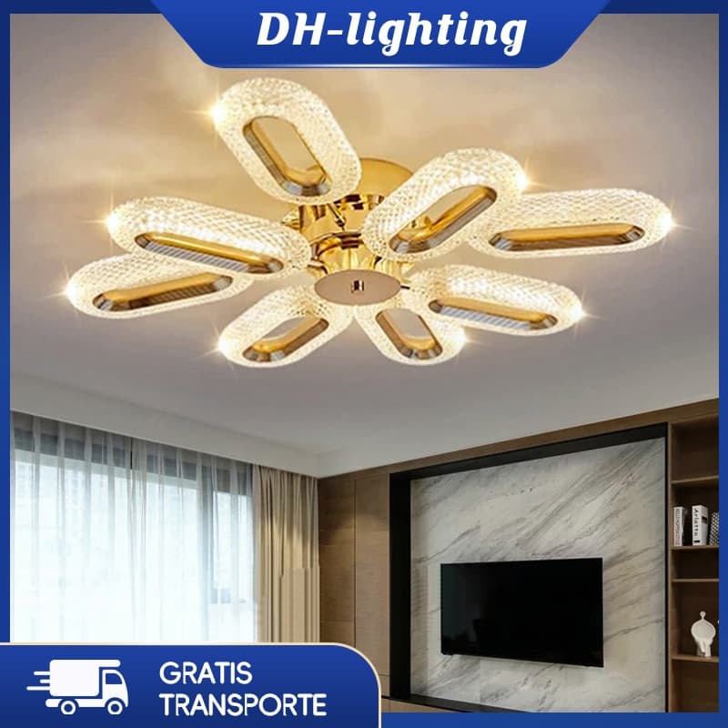 (Com LED) Lustre Moderno E Simples Para Sala De Estar , Criativo , 3 Cores , LED , Jantar , Quarto Nórdico , Luz De