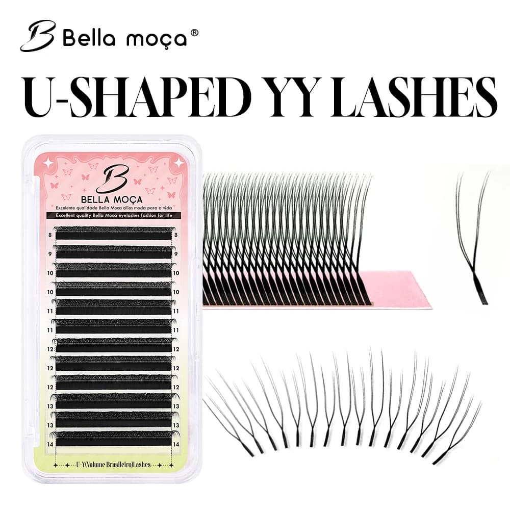 Bella Moça U Shape YY Extensão De Cílios Pretos Macios Para Maquiagem