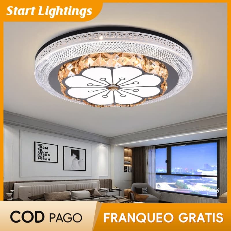 3 Cores LED Moderno Luz De Teto Cristal Sala Estar Quarto Estudo Nova Interior