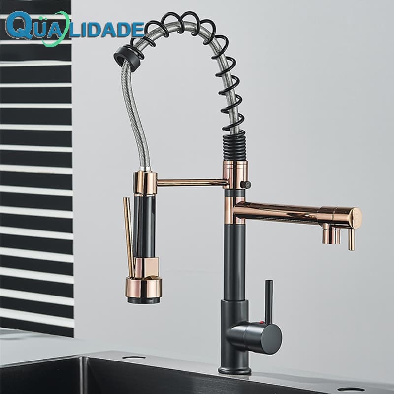 Torneira Cozinha Gourmet Monocomando Com Spray Extensor