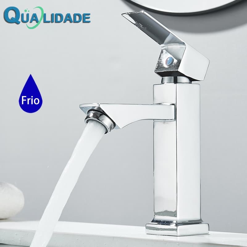 Torneira Banheiro Lavabo Luxo Metal Inox Preta Prata E Cromado 1/2 Cuba Monocomando