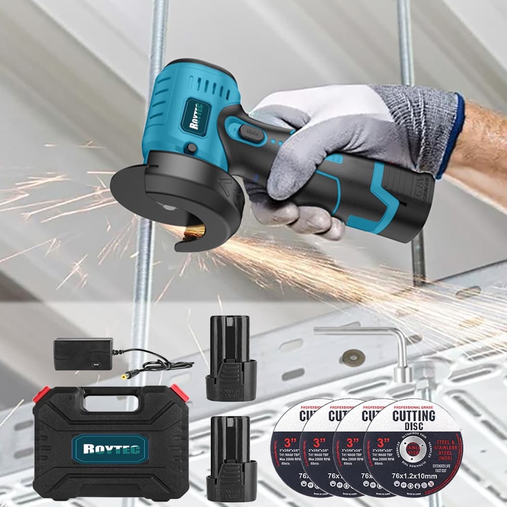 12V Esmerilhadeira elétrica multifuncional sem fio,esmerilhadeira angular lixadeira 2baterias+Malas e acessórios110/220V
