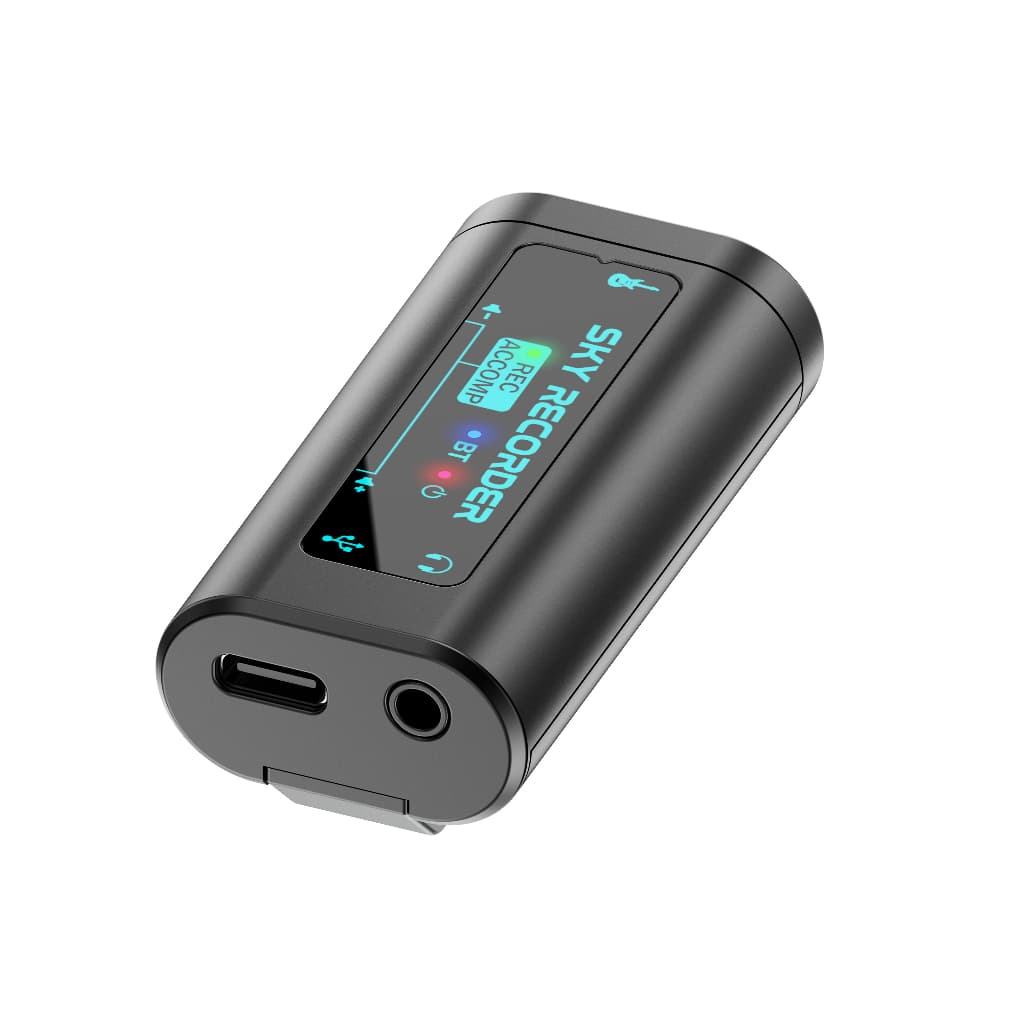 Interface De Áudio Portátil Bluetooth 54 HiFi 48KHz24bit Gravação Streaming Clipe Embutido