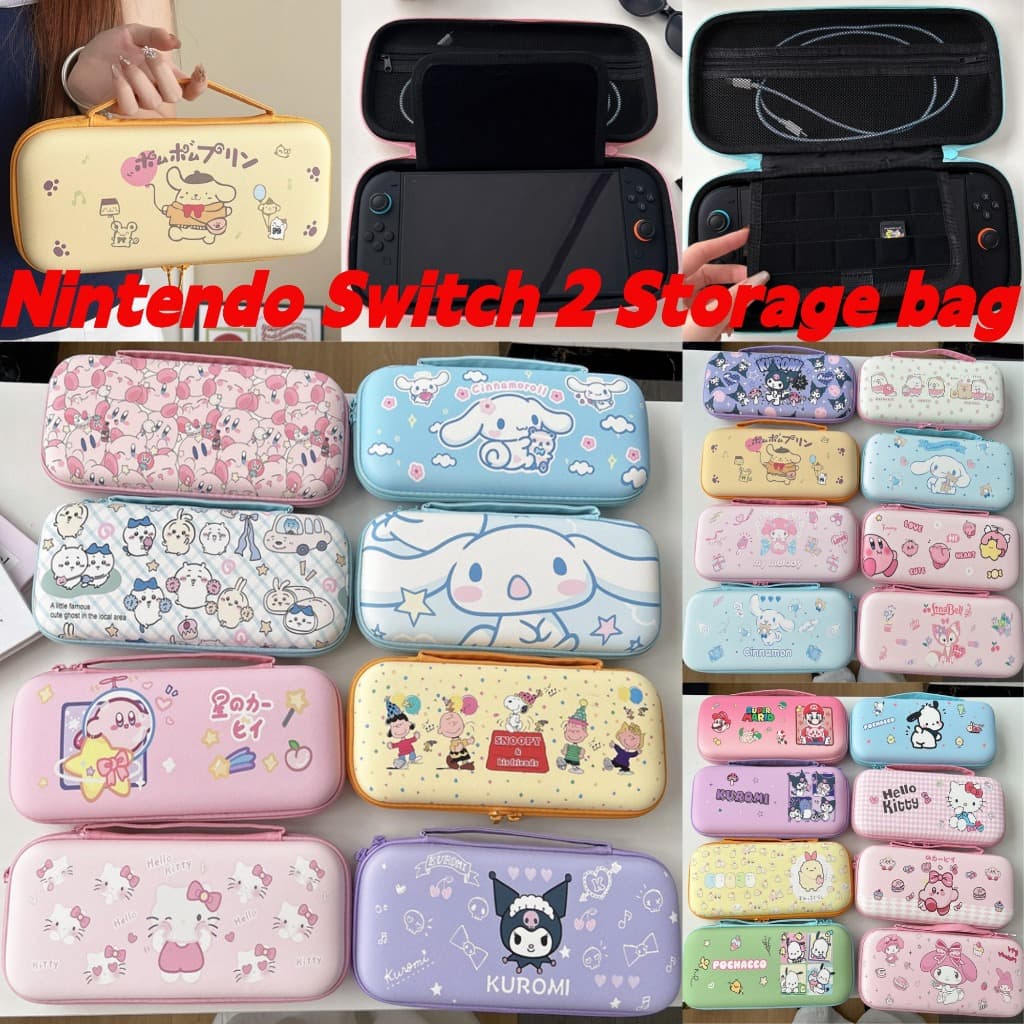 Novo Para 2025 Nintendo Switch 2 Bolsa OLED À Prova De Choque Caso Protetor Dos Desenhos Animados Bonito Canela Cão Saco