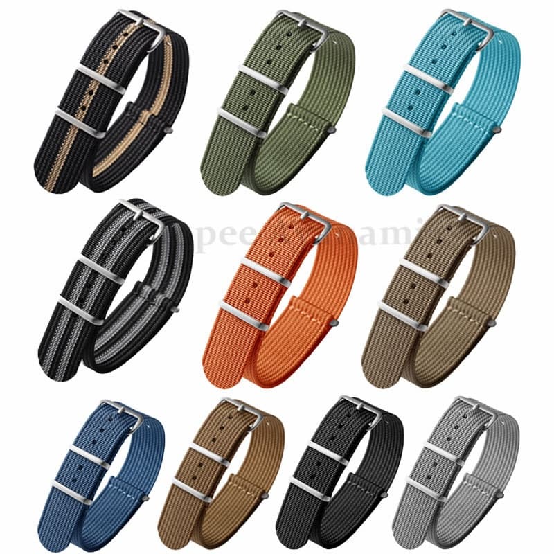 18mm 19mm 20mm 22mm NATO Nylon Pulseira De Relógio Universal One Piece Loop ZULU Tecido Lona Mulheres Homens Cinto De Pu
