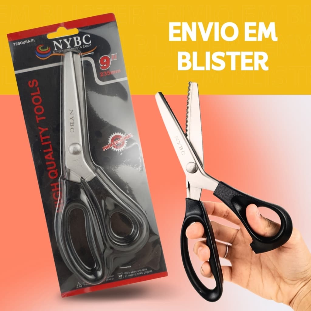 Tesoura Profissional de Picotar Tecidos Adequado para PARA TECIDOS/EVA/COURO/PAPEL/SCRAP- CH
