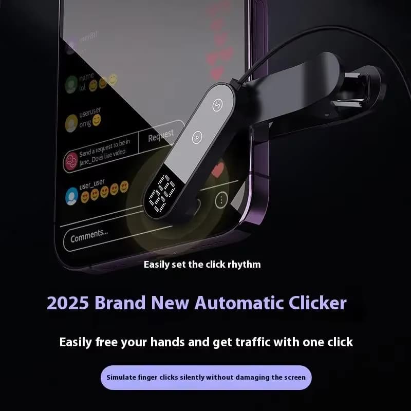 Tela Auto Clicker Simulado Dedo Clicando Para Smartphone App Vídeo Streaming Ao Vivo Toque Tripés Dispositivo Tapper