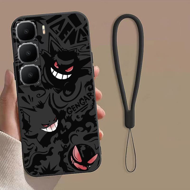 infinix Hot 60 Pro + 60i Hot50 50 5G 50 Bonito Pokemon Gengar Fosco Capa Durável Resistente A Riscos Caso