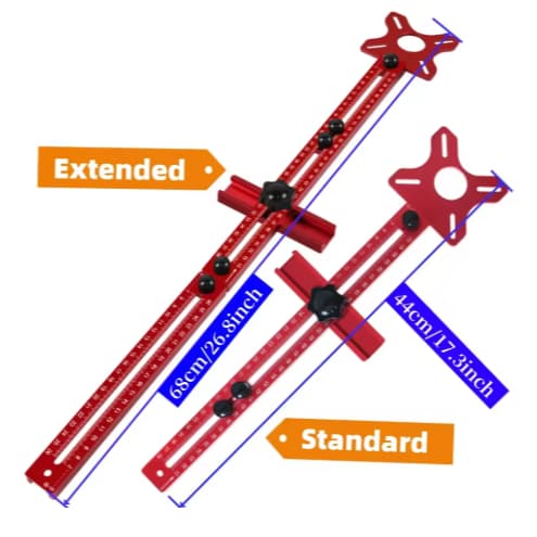 Suporte de ranhura de fresagem de roteador três em um estendido Dispositivo de corte redondo de roteador de raio de 9-61