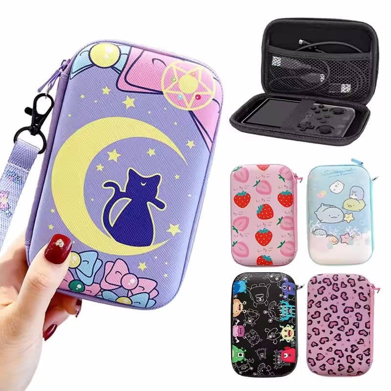 Cordões Saco De Armazenamento Caso Para R36S R35S R36H Miyoo Mini Plus Console De Videogame Bolsa Capa Protetora Caixa A