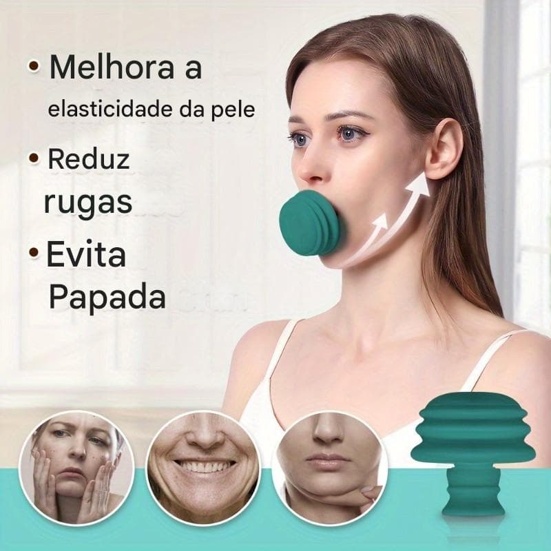 Dispositivo Portátil De Exercício De Tonificação Facial Para Mulheres-Redutor De Queixo Duplo Linha V