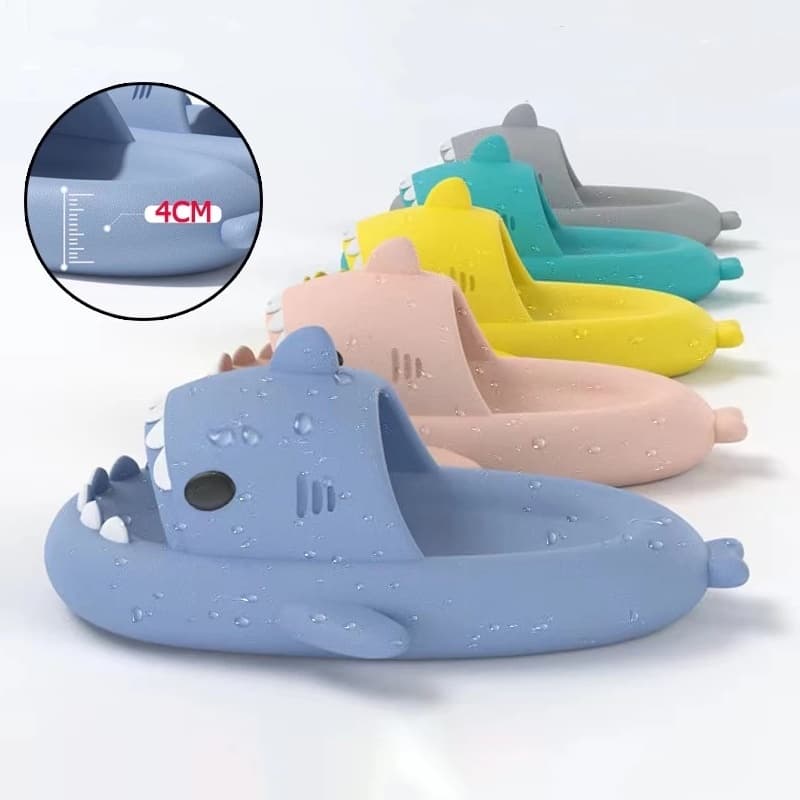 Chinelos De Casal De Tubarão Para Sapatos De Praia Internos E Externos , Banho Femininos Masculinos