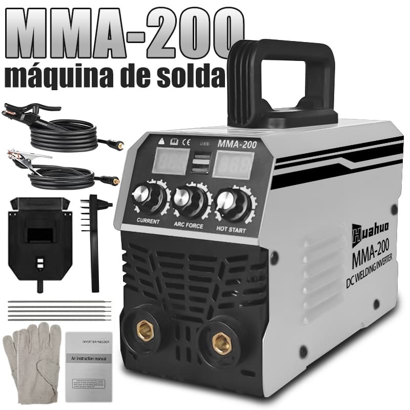 Máquina De Solda Inversora 220V/100V MMA-200 Tecnologia IGBT Display Digital Ferramenta De Soldagem Portátil Automática