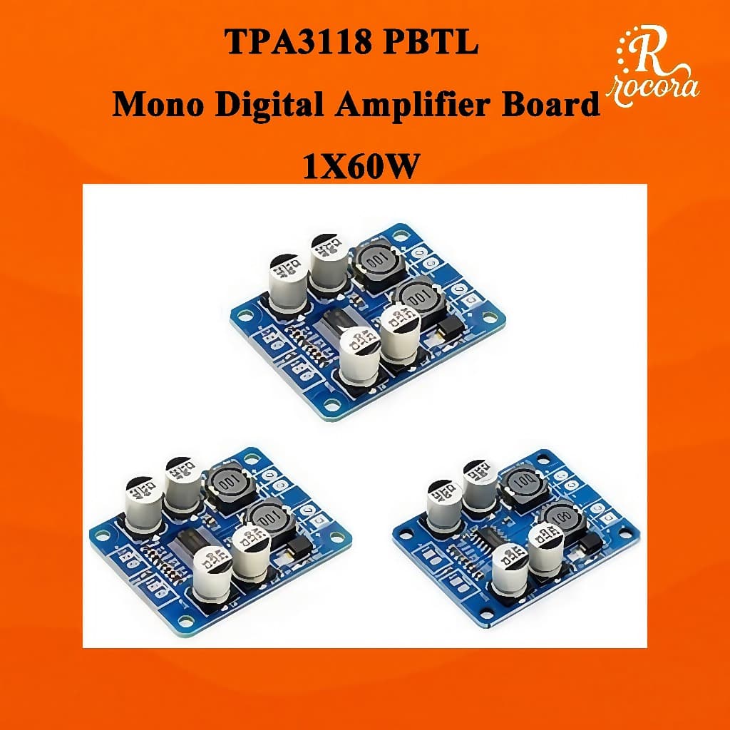 Placa Amplificadora De Potência Digital Mono TPA3118 1x60W PBTL Módulo De Áudio De Alta