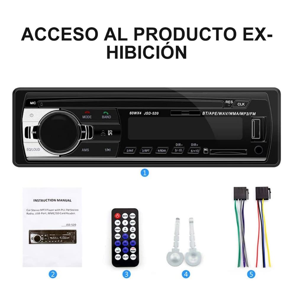 carro Mp3 áudio Bluetooth Flash Drive rádio SD