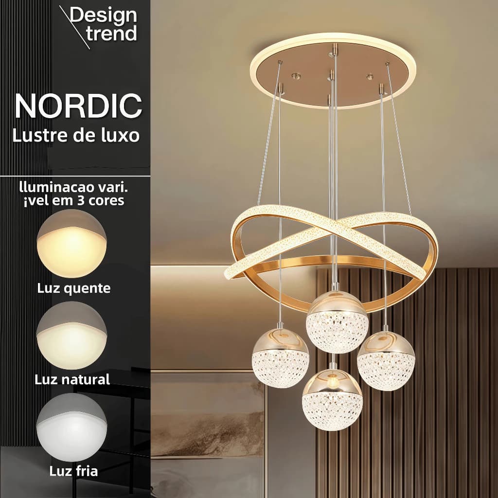 3 cores em 1 luz Lustre para sala Lustre Pendente Cozinha Luminária de Teto Led Nordic Moderno Decoração Para Sala